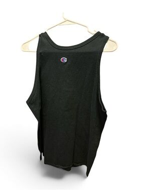 Champion Black Tank Top with Small Back Logo